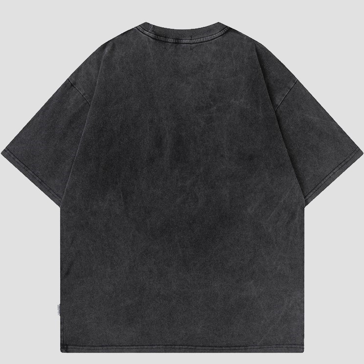 TRYTHMCLUB Vintage Tee – Washed Dark Grey